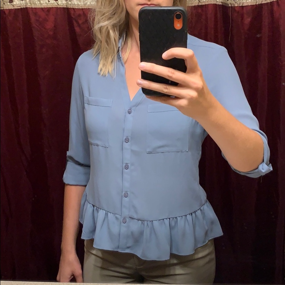Express baby blue top